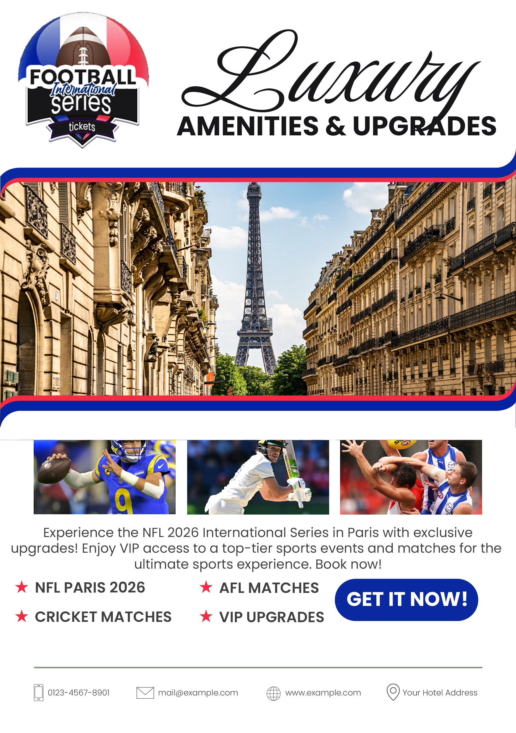 NFL Paris travel packages with hotels, tickets and VIP hospitality